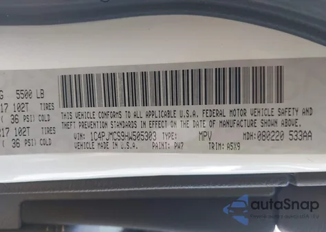 2017 Jeep Cherokee Latitude 4X4 из США, поврежденный, VIN 1C4PJMCS9HW505303